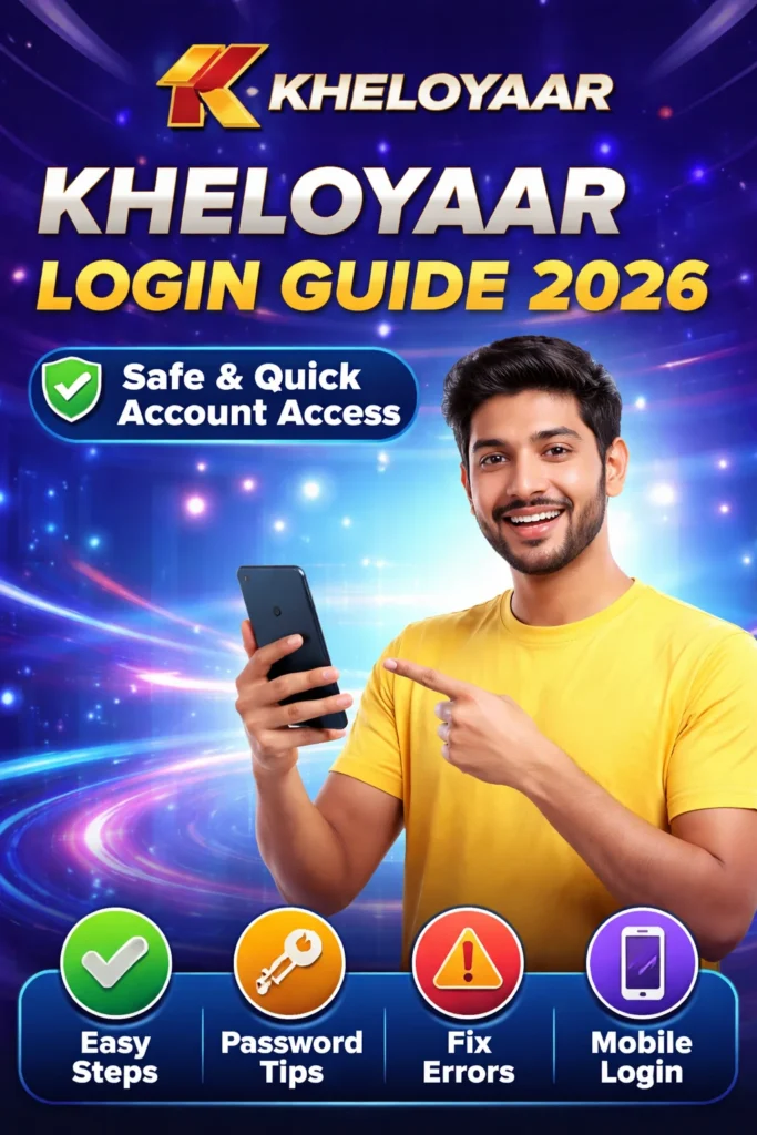 Kheloyaar Login Guide 2026 showing safe and quick account access steps
