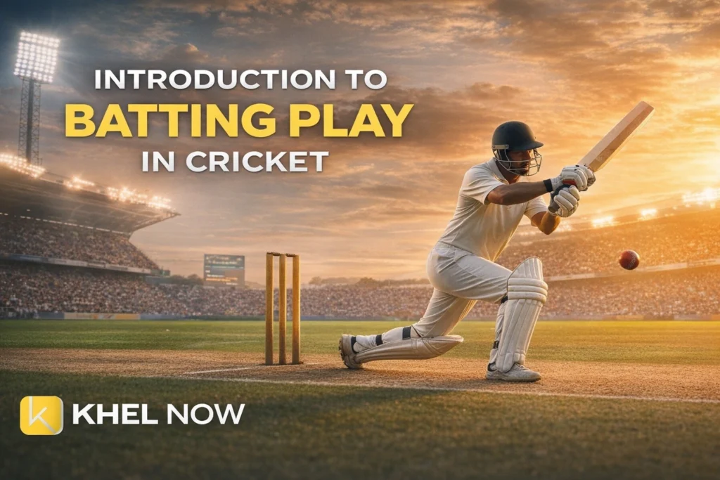 Batting play in cricket with professional technique”