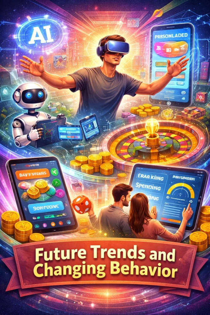 Future trends in digital entertainment showing evolving user behavior and modern interactive technology