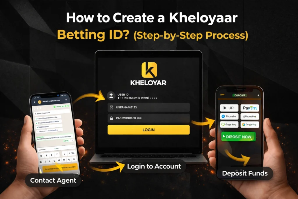 How to create Kheloyaar Betting ID step by step process for online cricket betting login and deposit