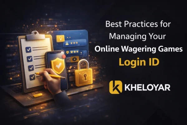 Best practices for managing online wagering games Login ID with Kheloyar logo showing secure gaming account management.