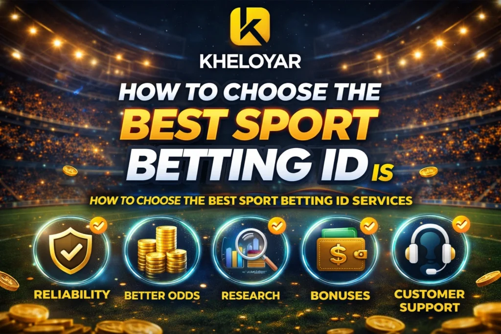 How to choose the Best Sport Betting ID guide with Kheloyar logo and secure betting platform concept