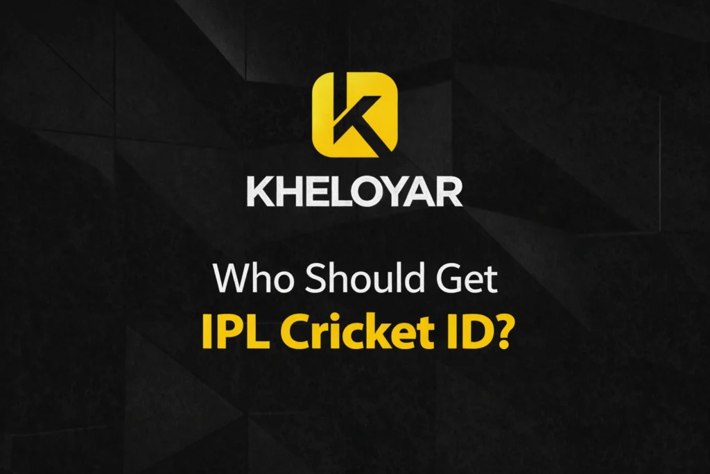 Who should get IPL Cricket ID with Kheloyar logo showing cricket fans and users
